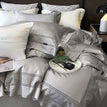 Grey / King Size 4pcs / Fitted Bed Sheet