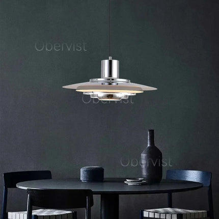 Minimalist LED Pendant Light — Nordic Metal Chandelier, E27, 38–47 cm