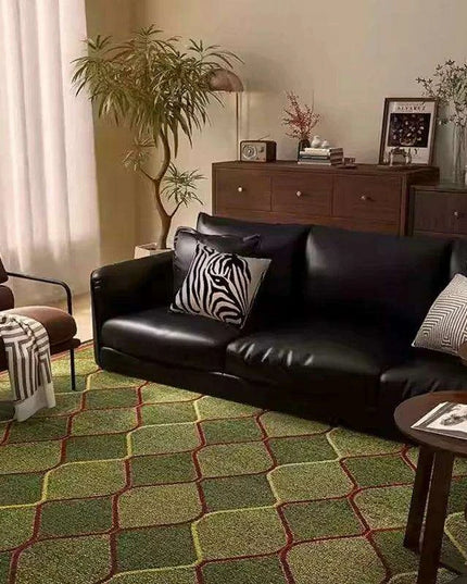 Luxurious Green Tartan Area Rug for Stylish Home Interiors