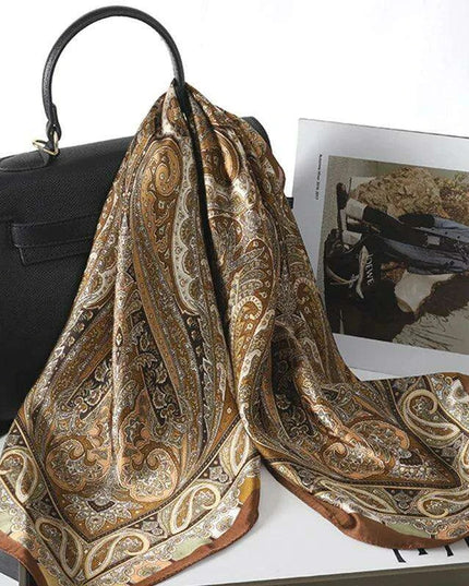 Chic Toddler Elegance: Luxurious 70x70cm Silk Scarf for Ages 6 Months to 4 Years