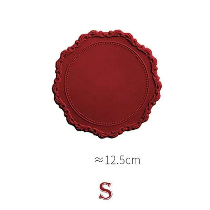 Elegant Embossed Flower Silicone Placemats - Enhance Your Dining Experience