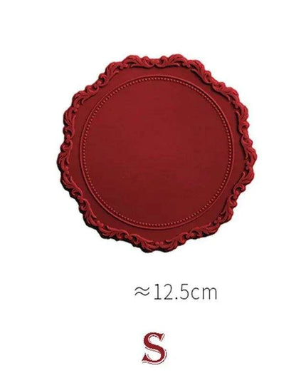 Elegant Embossed Flower Silicone Placemats - Enhance Your Dining Experience