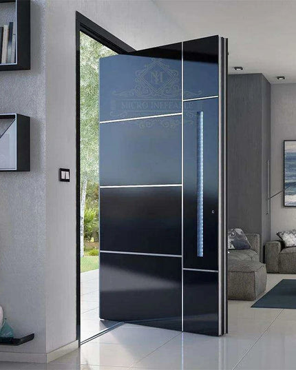 Luxurious Stainless Steel Pivot Entry Door for High-End Homes