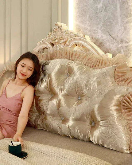 Royal Elegance Luxe Bedside Backrest Cushion with Washable Cover – Ultimate Comfort for a Dreamy Bedroom Escape