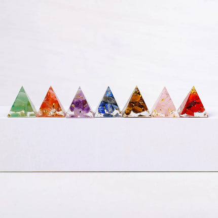 Natural Crystal Mini Pyramid Statue — Reiki & Feng Shui Amulet, 2 cm