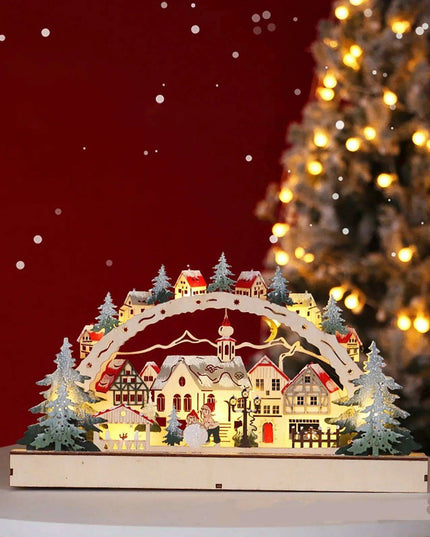 Enchanting LED Wooden Christmas Forest Centerpiece Decoration