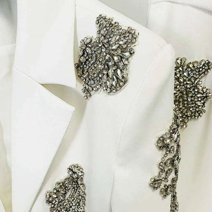 Women's 2-Piece Notched Blazer and Straight Pants Office Ensemble