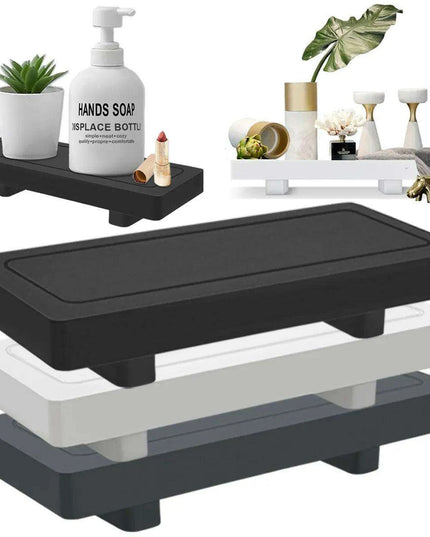 Stylish Silicone Storage Tray for Modern Bathroom and Kitchen Organization