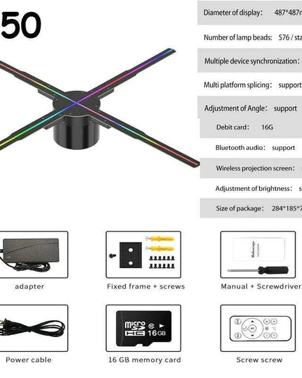 Revolutionary 3D Holographic Advertising Projector - Elevate Your Brand Experience