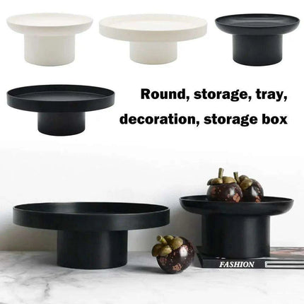 Nordic Elegance Round ABS Tray for Desserts and Home Styling