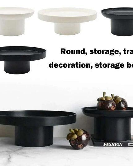 Nordic Elegance Round ABS Tray for Desserts and Home Styling
