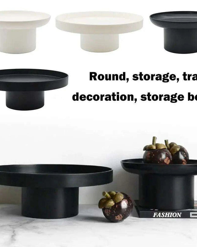 Nordic Elegance Round ABS Tray for Desserts and Home Styling
