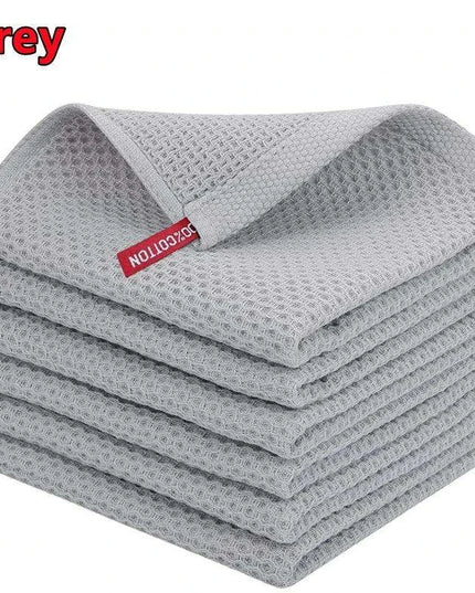 Sustainable Cotton Cleaning Cloths - Set of 5 Ultra-Absorbent Kitchen Towels