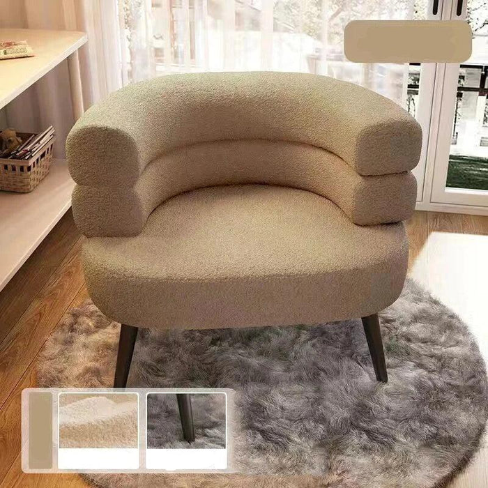 Chic Scandinavian Lounge Chair - Perfect for Makeup, Study, and Relaxation for Young Women and Students