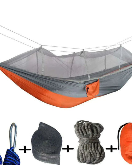 Outdoor Adventure Hammock with Insect Protection - Lightweight Portable Hanging Bed for Camping Comfort