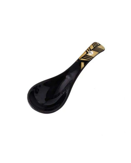 Artisan Handcrafted Japanese Ceramic Soup Spoon for Sophisticated Dining