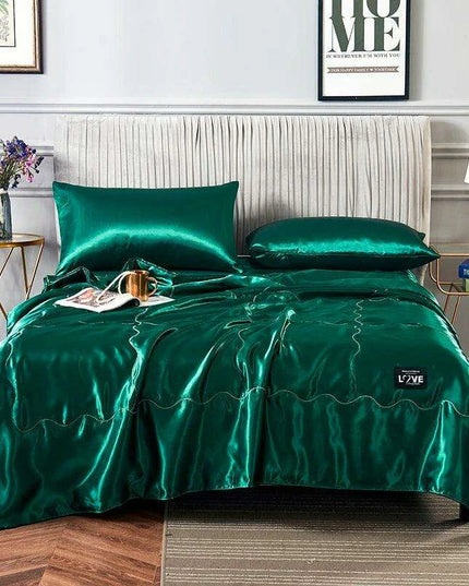 Imitation Silk Summer Comforter - Soft White Lightweight Quilt for Adults, Available in Single and Double Sizes (150*200cm)