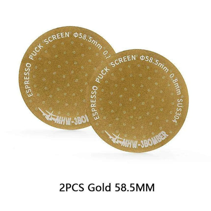 Stainless Steel Double-Layer Espresso Puck Screen for Optimal Coffee Extraction - Compatible with 51/53/58.5mm Portafilters