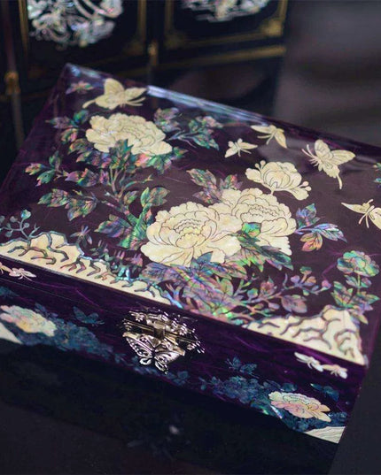 Luxury Mother of Pearl Jewelry Box with Mirror - Ideal Gift for Organizing Earrings, Necklaces, Rings & More