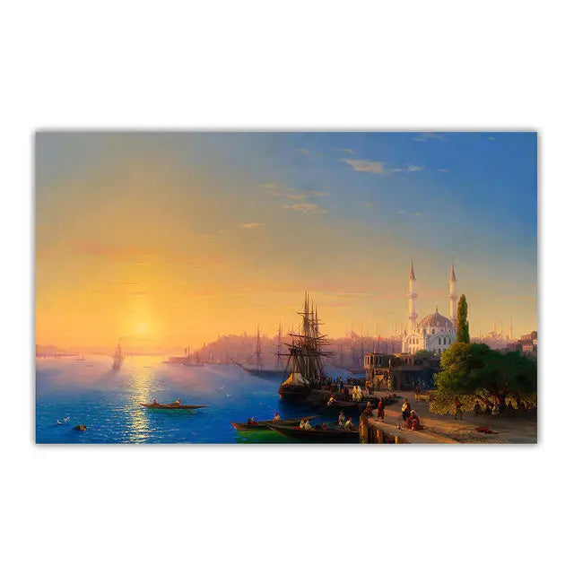 Serenity Sailboat Seascape Canvas Art Print for Contemporary Living