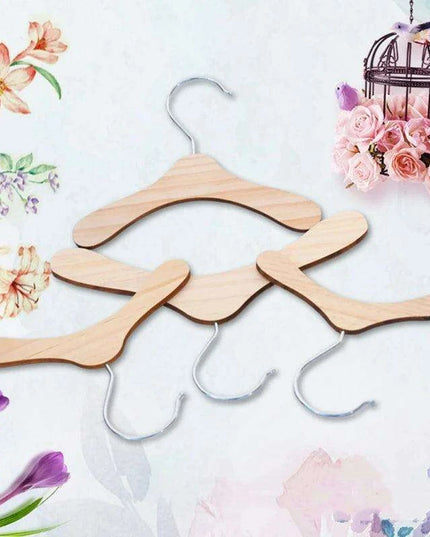 10-Piece Wooden Dog Clothing Hangers - Sturdy and Lightweight Pet Apparel Organizers