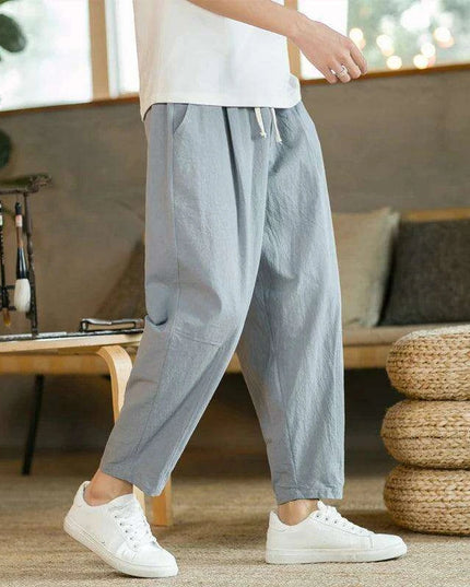 Cotton-Linen Summer Casual Trousers for Men