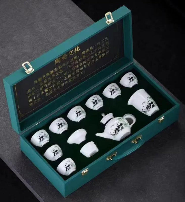 Exquisite Goat Fat Jade Porcelain Kungfu Tea Set for an Enriching Tea Experience