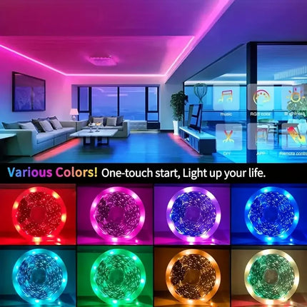 RGB Led Strip Lights 1M-40M Led Room Light with APP Control Flexible Ribbon Luces Led Tape for Room Bedroom Decoration rgb-led-strip-lights-1m-40m-led-room-light-with-app-control-flexible-ribbon-luces-led-tape-for-room-bedroom-decoration