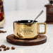 Elegant Ceramic Coffee Cup Set with Golden Accents - 110ml