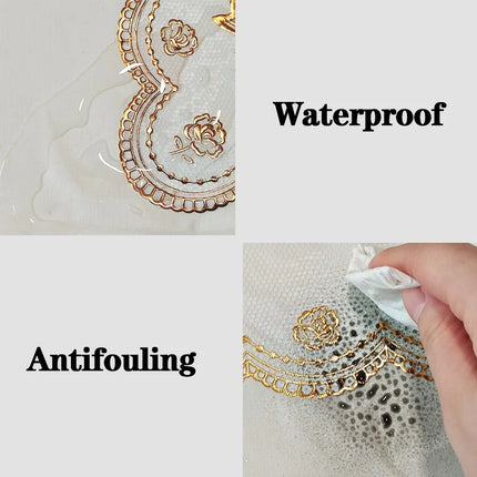 Waterproof Lace Tablecloth – European Style PVC