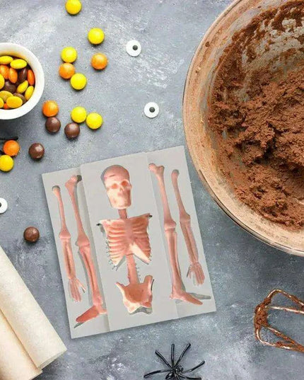 Creepy Creative Skeleton Silicone Mold for Baking and Crafting Adventures