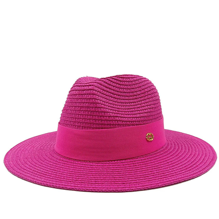 Chic Macaron White Straw Hat for Summer Travel - Essential Sun Protection for Beach Days 2023