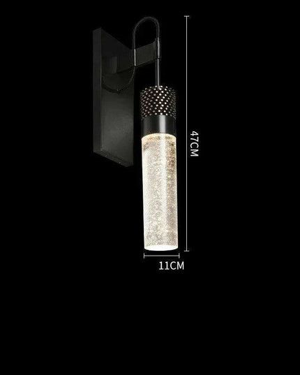 Luxurious Copper Finish Crystal Water Droplet LED Wall Light - Nordic Modern Design