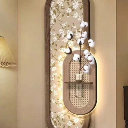 Retro Fusion Corridor Mural Lamp with Green Plants