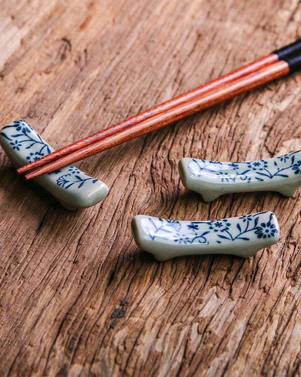 Artisan Japanese Ceramic Chopsticks Holder and Spoon Rest - Elegant Kitchen Decor 2023