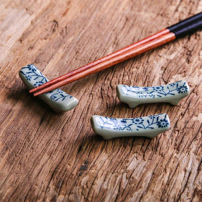 Artisan Japanese Ceramic Chopsticks Holder and Spoon Rest - Elegant Kitchen Decor 2023