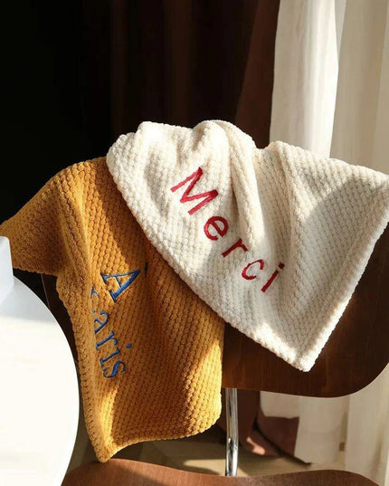 Elegant Embroidered Cotton Hand Towel Set for Quick-Drying - Ideal for Kitchen and Bathrooms