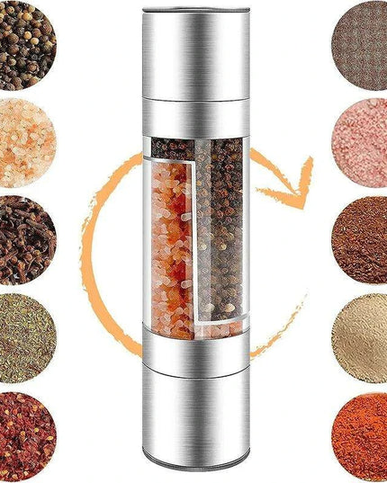 Precision Adjustable Salt and Pepper Mill Set - Dual Ceramic Grinder Combo