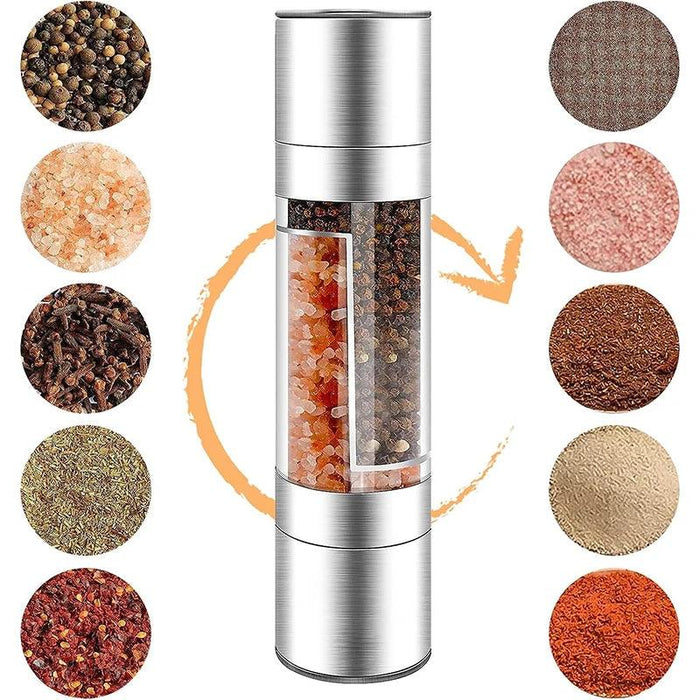 Adjustable 2-in-1 Salt and Pepper Grinder with Precision Ceramic Grinding - Innovative Kitchen Tool