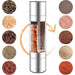 Precision Adjustable Salt and Pepper Mill Set - Dual Ceramic Grinder Combo