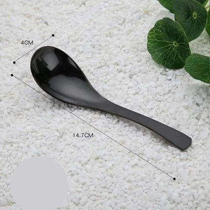 Elegant Multifunctional Japanese Stainless Steel Spoon for Soups, Desserts, and Beverages