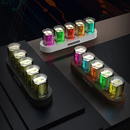Digital Nixie-Style LED Clock with RGB Lighting and USB Output