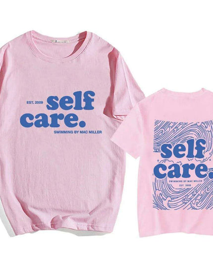 Macc Miller Heavy Mental Self Care T-Shirts - Hip Hop Streetwear Casual Tee for Men, Short Sleeve Summer & Spring Wear