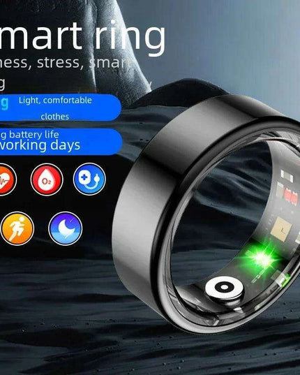 Advanced QRing Health & Fitness Monitor Ring - Comprehensive Heart Rate, Oxygen, Sleep & Activity Tracking