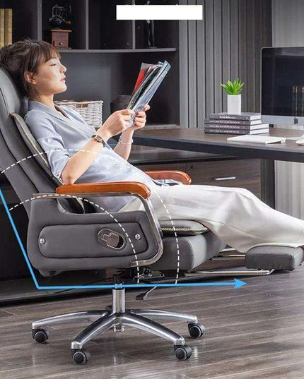 Ergonomic Faux Leather Gaming Recliner with 360-Degree Swivel