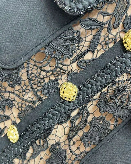 Floral Lace Midi Mini Dress for Women - Spring/Summer Collection, Short Sleeve, Single Breasted, Perfect for Bridesmaids