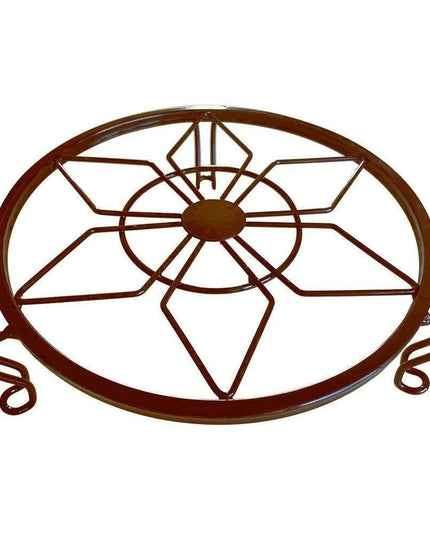 Artistic Hollow Iron Plant Stand - Stylish Display for Indoor and Outdoor Plants