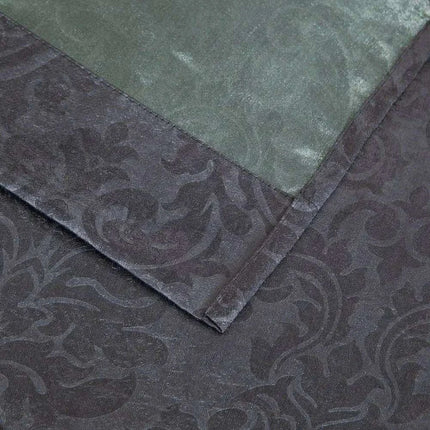 Chic Charcoal Floral Thermal Blackout Curtains - Set of 2 | Energy-Saving Privacy Dividers