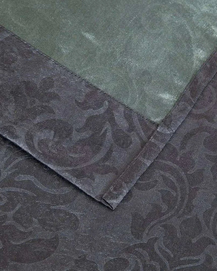 Chic Charcoal Floral Thermal Blackout Curtains - Set of 2 | Energy-Saving Privacy Dividers