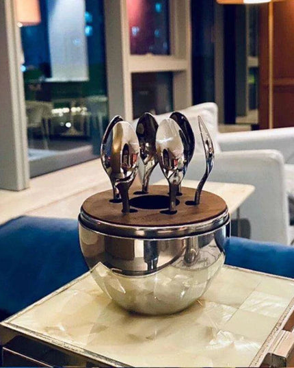 Coffee Silver Dessert Spoon and Fork set